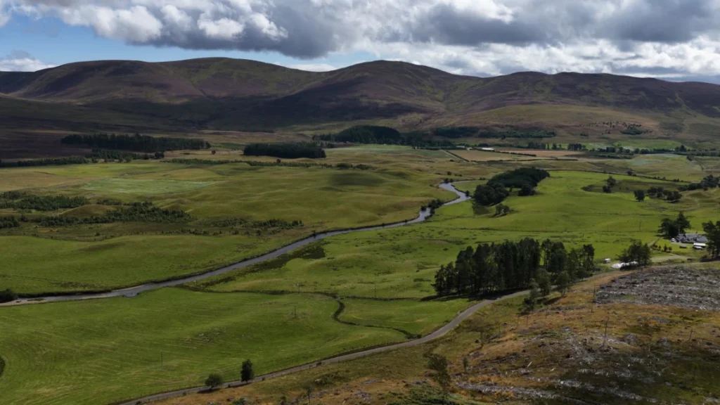 landscape view of clean tidy Scottish highland